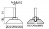 Stopka regulacyjno-obrotowa skręcana fi50 - M12x60 - 100 sztuk
