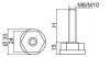 Stopka regulacyjna fi30 - M10x30 - 4 szt. 