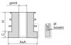 Wkładka gwintowana 25x25mm M8 ść.1,0-1,25 - 50 sztuk