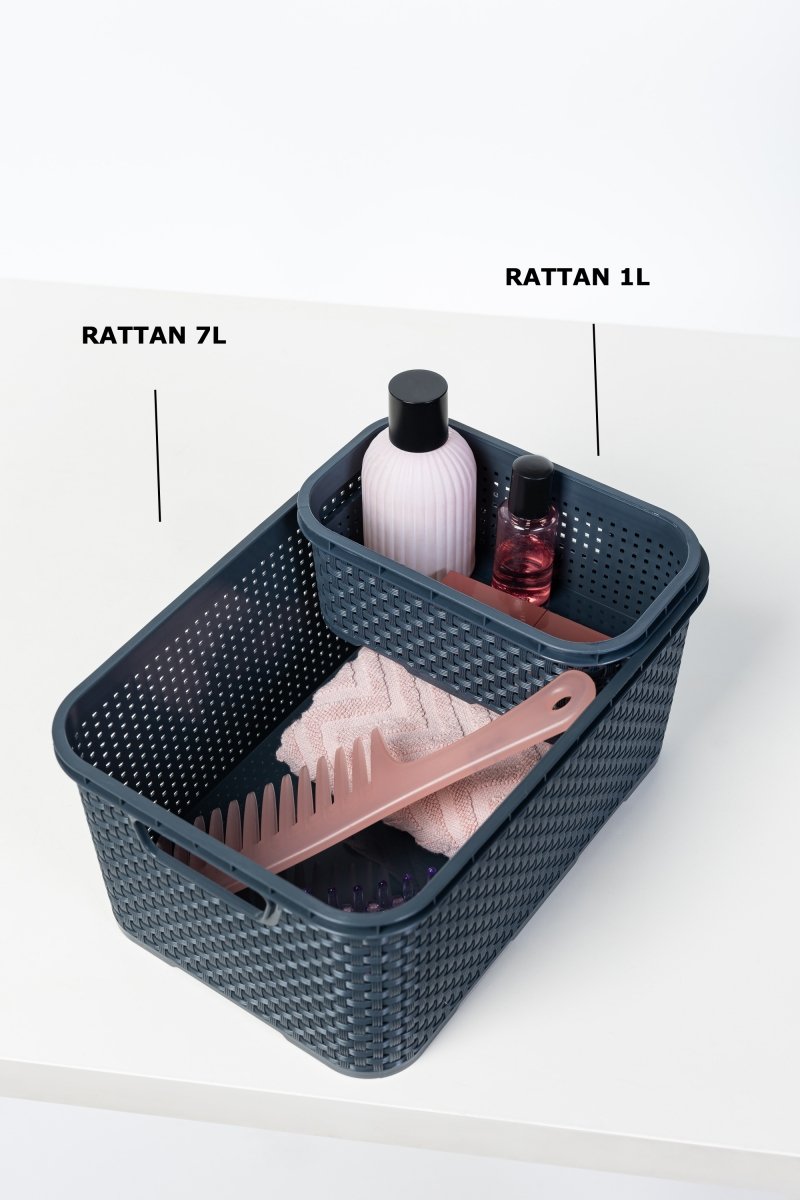 Pojemnik, Kosz Rattan 1L antracyt