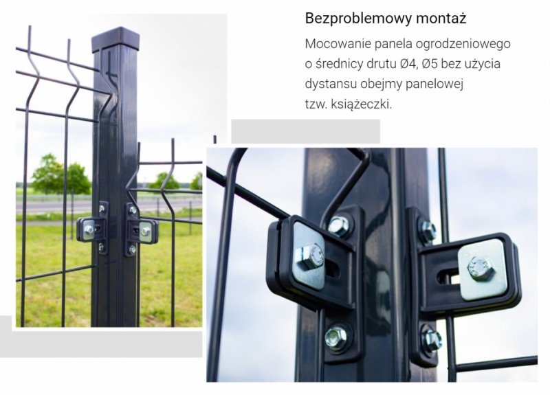 Uniwersalny uchwyt z tworzywa UUT do paneli brązowy - 1 sztuka
