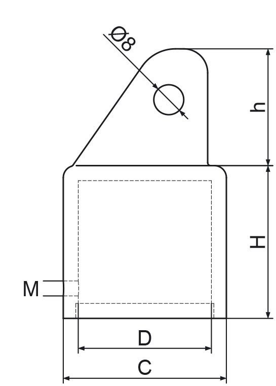 Nasadka słupka podporowego 44,5mm - 1 sztuka