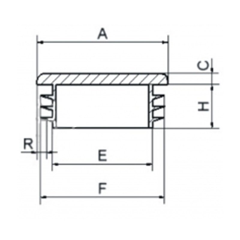 Zaślepka kwadratowa 60x60mm (ść. 3,0-5,0) - 100 sztuk