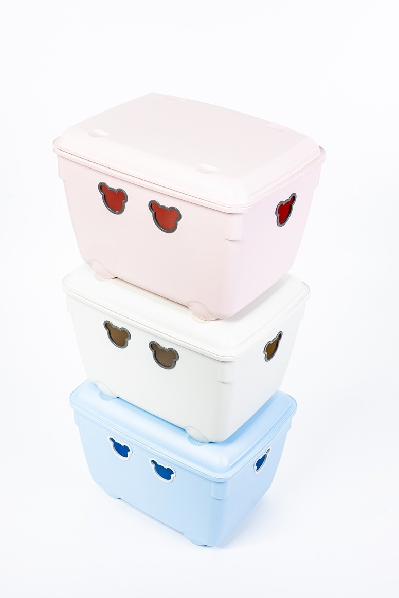 Pojemnik na zabawki Bear 40L różowy