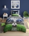 Pościel świecąca w ciemności FOOTBALL Piłka nożna 140 x 200 cm (4640A)