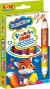 Flamastry dwustronne Jumbo 6/12 kolorów BAMBINO (03172)