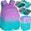ZESTAW 2 el. Plecak wczesnoszkolny CoolPack JERRY 21 L fioletowe ombre, GRADIENT BLUEBERRY (E29505SET2CZ)