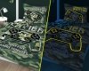 ZESTAW 2 el. Pościel świecąca w ciemności GAMER PADY MORO 140 x 200 cm (3578ASET2CZ)
