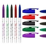 5x Długopis w gwiazdki 0,5 mm TOMA, 5 kolorów (TO-059-55SET5CZ)