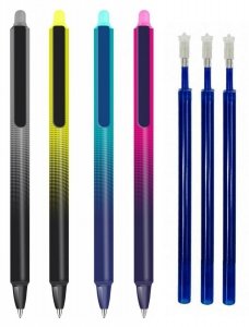 4x Długopis żelowy wymazywalny automatyczny ombre, GRADIENT + WKŁADY (03906CP+86655PTR)