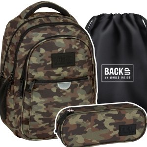ZESTAW 3 el. Plecak wczesnoszkolny BackUP 24 L MORO (PLB6P60SET3CZ)