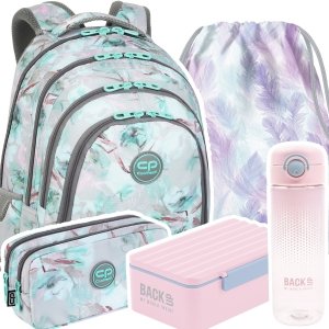 ZESTAW 5 el. Plecak CoolPack DRAFTER 28 L kwiaty, TOKIO (F010753SET5CZ)