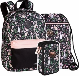 ZESTAW 3 el. Plecak CoolPack miejski SCOUT kraina królików, RABBITLAND (E96529SET3CZ)