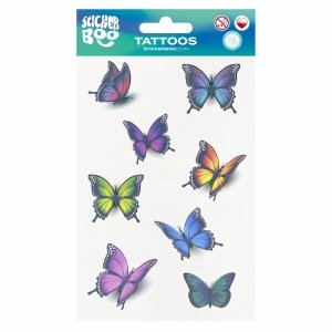 Tatuaż zmywalny STICKER BOO Motylki (540445)