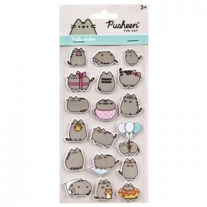 NALEPKI NAKLEJKI PUSHEEN PUFFY 18 SZTUK WYPUKŁE (PUSH0080)