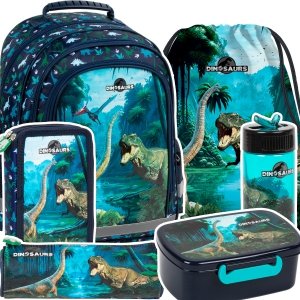 ZESTAW 6 el. Plecak szkolny DINOZAURY (PL15BDN19SET6CZ)