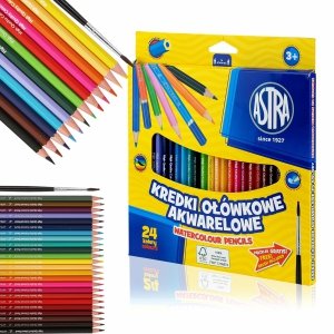 Kredki ołówkowe akwarelowe 24 kolory ASTRA (312110005)