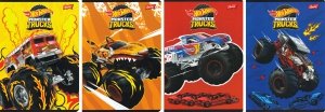 4x Zeszyt A5 w kratkę 16 kartek HOT WHEELS Mattel (69101SET4CZ)
