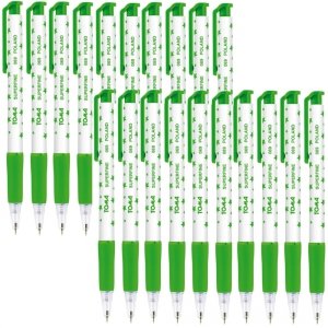 Długopis automatyczny w gwiazdki TOMA, zielony 20szt (TO-069) 