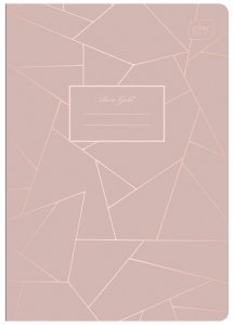 Zeszyt A5 60 kartek w kratkę METALLIC ROSE GOLD mix (14048)