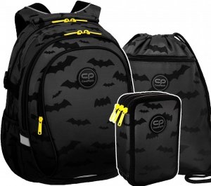 ZESTAW 3 el. Plecak CoolPack FACTOR X  batman, DARKER NIGHT (F002680SET3CZ)