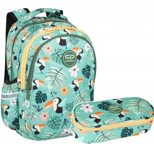 ZESTAW 2 el. Plecak wczesnoszkolny CoolPack JOY S 21L tukany, TOUCANS (F048662SET2CZ)