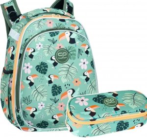 ZESTAW 2 el. Tornister Plecak CoolPack TURTLE  25 L tukany, TOUCANS (F015662SET2CZ)