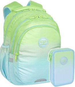 ZESTAW 2 el. Plecak wczesnoszkolny CoolPack JERRY 21 L turkusowe ombre, GRADIENT MOJITO (F029755SET2CZ)