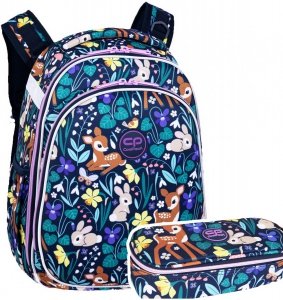 ZESTAW 2 el. Tornister Plecak CoolPack TURTLE  25 L jelonek, OH MY DEER (F015664SET2CZ)