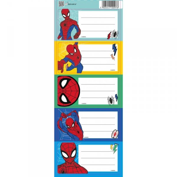 Nalepki naklejki na zeszyty SPIDERMAN SPIDER MAN 10 sztuk (13754)