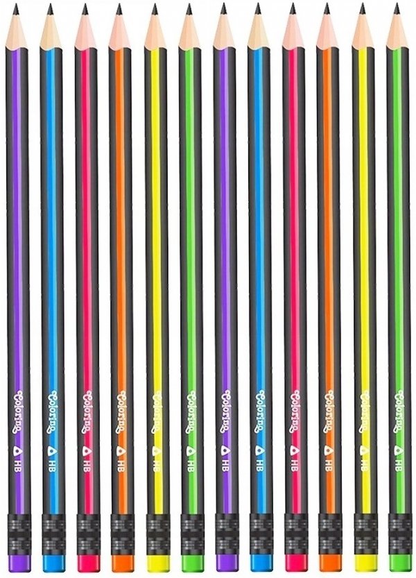 12x Ołówek trójkątny HB COLORINO Kids (39965SET12CZ)