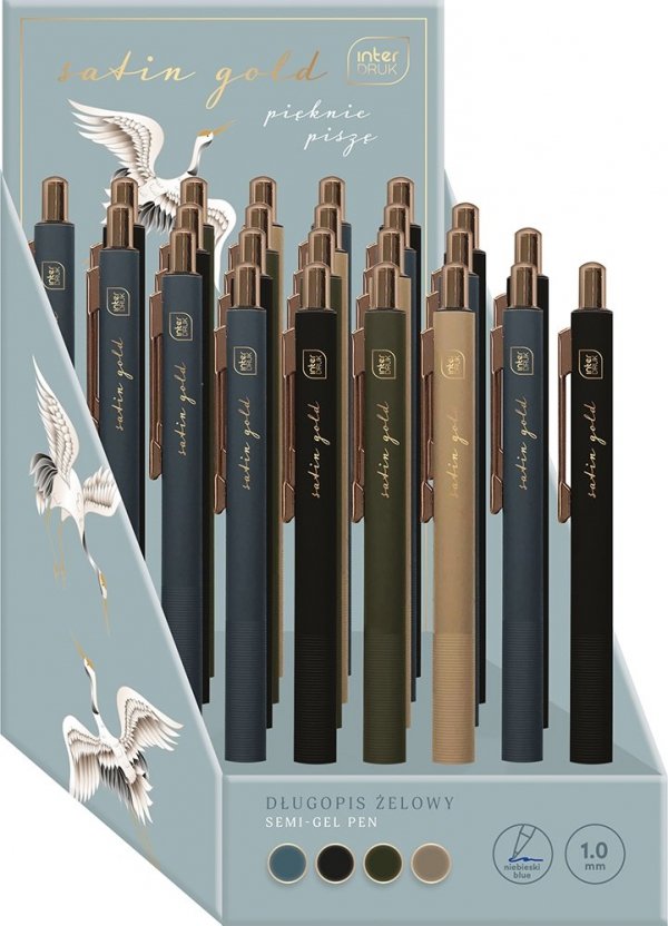 Długopis żelowy SATIN GOLD mix (94579)