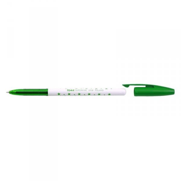 Długopis w gwiazdki 0,5 mm TOMA, zielony (TO-059-45)