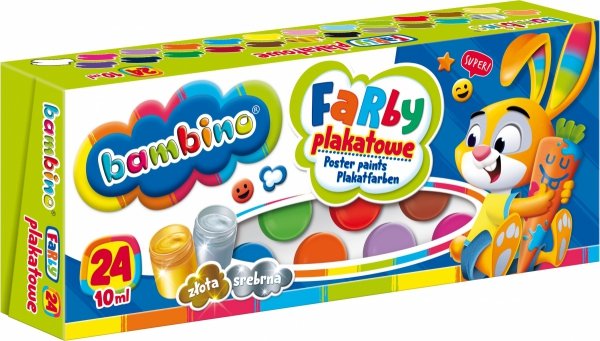 Farby plakatowe BAMBINO 24 kolory (02885)