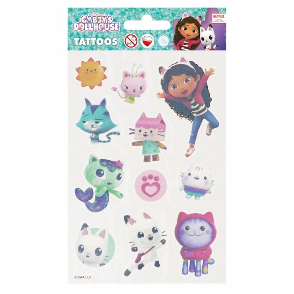 Tatuaż zmywalny STICKER BOO Gabby KOCI DOMEK GABI (540812)