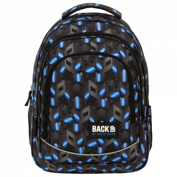 Plecak szkolny młodzieżowy BackUP 26 L wzory 3D, RIDDLE (PLB6X44)