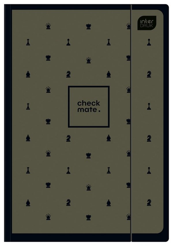 Teczka rysunkowa Soft Touch Chess A4 z gumką ZIELONA (14017)