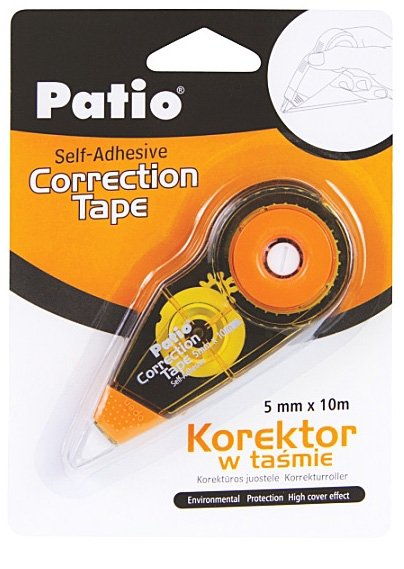 Korektor szkolny w taśmie 5mm x 10m PATIO (32698PTR)