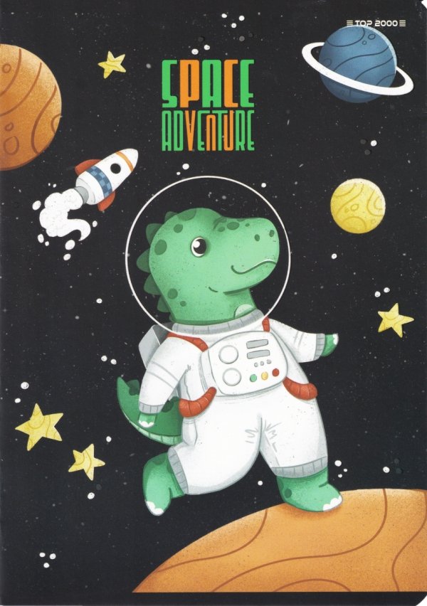 5x Zeszyt A5 w kolorową linię 16 kartek SPACE ADVENTURE (400181613)