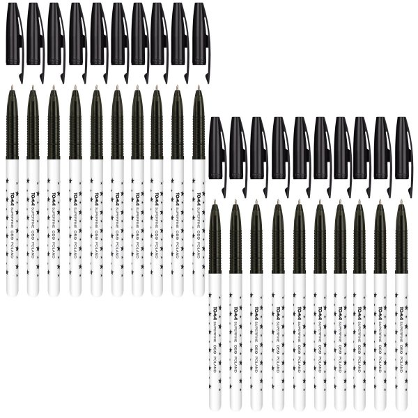 20x Długopis w gwiazdki 0,5 mm TOMA, czarny (TO-059-99SET20CZ)
