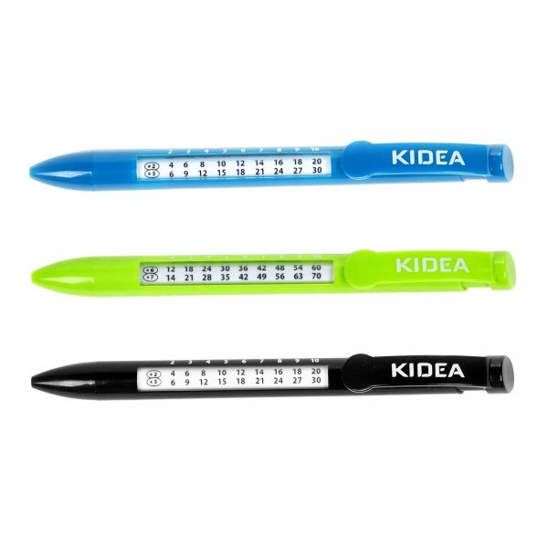 3x Długopis automatyczny z tabliczką mnożenia Kidea (DTMKADSET3CZ)