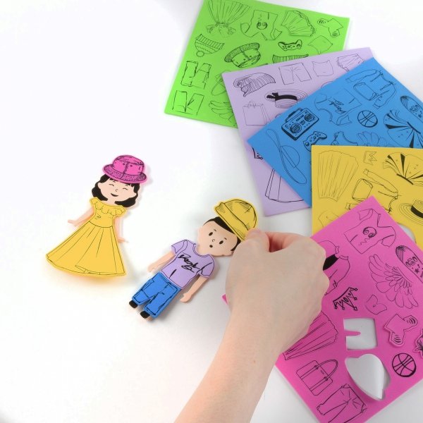 Modowe stylizacje 80 naklejek DRESS ME UP Kidea (MS80KA)