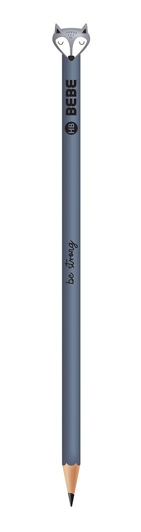 Długopis wymazywalny żelowy 0,7 mm + OŁÓWEK + GUMKA DO MAZANIA WILK BB FRIENDS (31847SET3CZ)