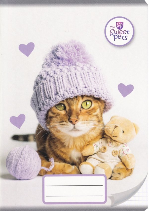 4x Zeszyt A5 w linię 32 kartki THE SWEET PETS KOTEK PIESEK (112600SET4CZ)