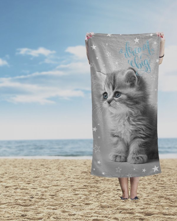 Ręcznik kąpielowy 70x140 CAT KOTEK plażowy (WZ.95)