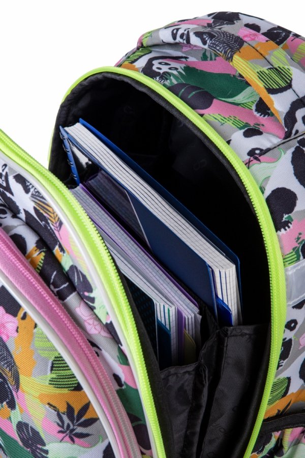 ZESTAW 5 el. Tornister Plecak CoolPack TURTLE  25 L pandy, PANDA GANG (F015829SET5CZ)