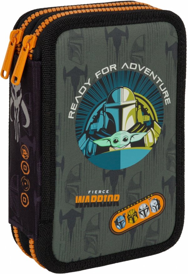 Piórnik CoolPack dwukomorowy z wyposażeniem JUMPER 2 Star Wars, MANDALORIAN (F066781)