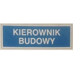 Znak KIEROWNIK BUDOWY 801-64 P.Z.