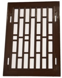 KRATKA PLASTIKOWA Z RAMKĄ METALOWĄ 14*21CM BRĄZOWA