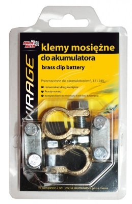 KLEMY MOSIĘŻNE  DO AKUMULATORA 2 SZT(+/-)
